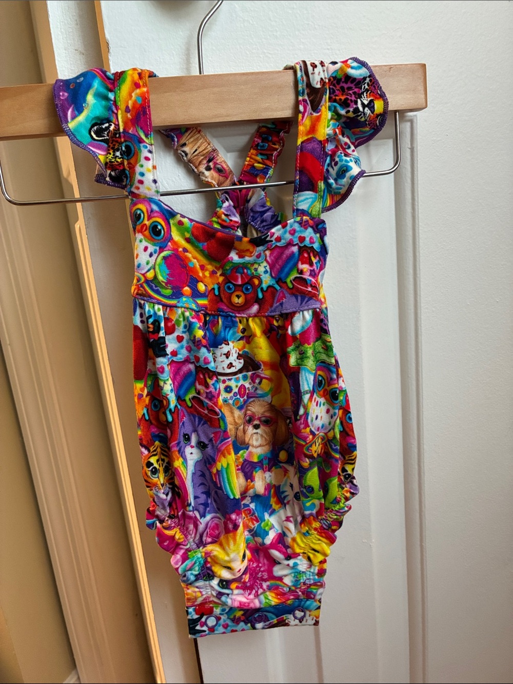 Little Sleepies Multicolor Rainbow Animal Print Kids One-Piece